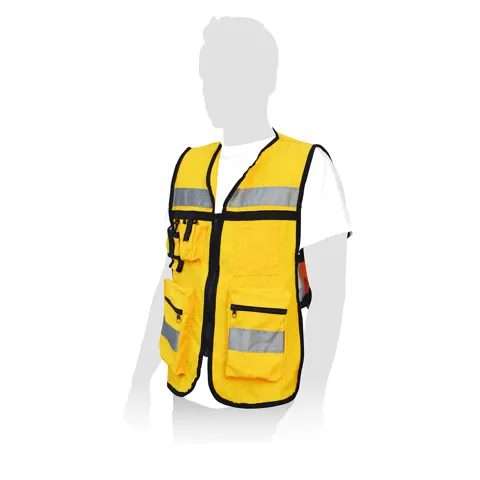 Chaleco Brigadista con Cinta Reflejante - Naranja