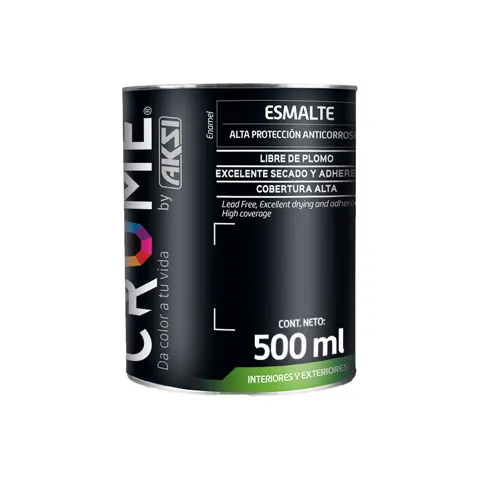 Pintura Esmalte Blanco Brillante 500 ml Crome