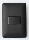 Línea AM AM2101 — placa 1 interruptor (negro)