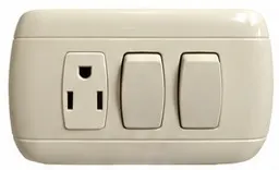 Modus CJI313 — placa modus c/2 interruptores y 1 toma