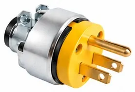 Tomacorriente macho 3 patas con abrazadera 15 A 125 V